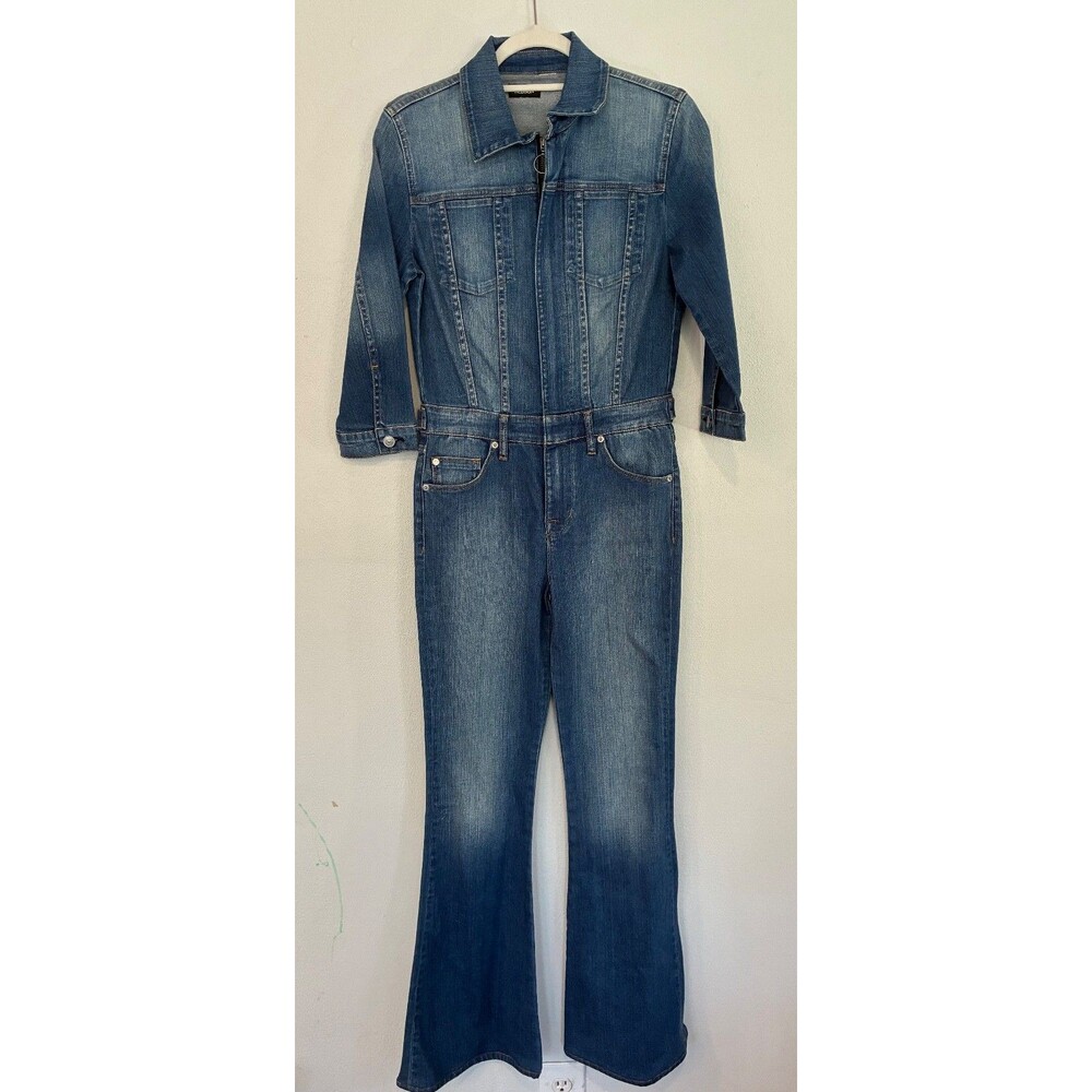 Hudson Denim Jumpsuit Coverall Flight Suit Sz Small